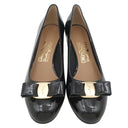 サルヴァトーレ・フェラガモ Salvatore Ferragamo ヴァラ リボン 01B221 591963 ブラック エナメル 7 パンプス 黒 パテントレザー