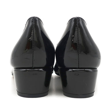 サルヴァトーレ・フェラガモ Salvatore Ferragamo ヴァラ リボン 01B221 591963 ブラック エナメル 7 パンプス 黒 パテントレザー