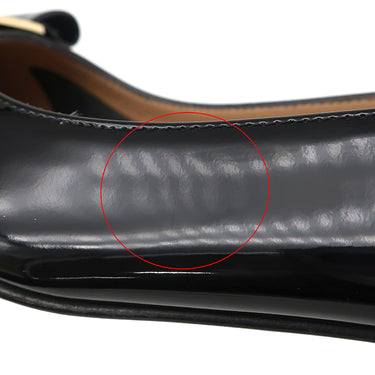 サルヴァトーレ・フェラガモ Salvatore Ferragamo ヴァラ リボン 01B221 591963 ブラック エナメル 7 パンプス 黒 パテントレザー