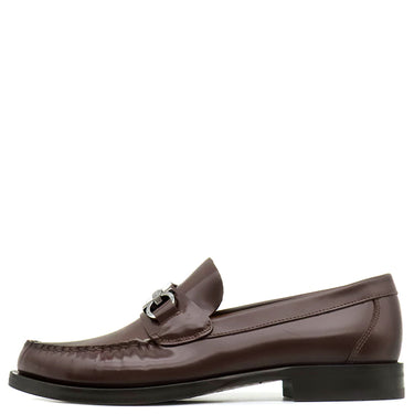 フェラガモ FERRAGAMO FORT ガンチーニ 0762690 ココアブラウン カーフ 8 1/2 ローファー 茶