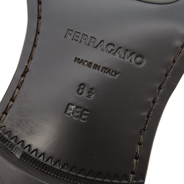 フェラガモ FERRAGAMO FORT ガンチーニ 0762690 ココアブラウン カーフ 8 1/2 ローファー 茶