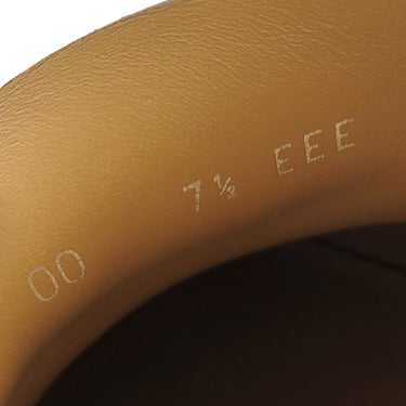 フェラガモ FERRAGAMO FORT ガンチーニ 0762695 ブラック レザー カウハイド 7 1/2 ローファー シルバー金具 黒