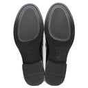 フェラガモ FERRAGAMO FORT ガンチーニ 0762695 ブラック レザー カウハイド 7 1/2 ローファー シルバー金具 黒