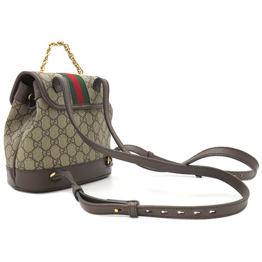 グッチ GUCCI オフィディア ミニ バックパック 795221 ベージュ×エボニー GGスプリームキャンバス リュック・デイパック ゴールド金具 茶