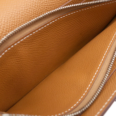 エルメス HERMES ケリーウォレット ロング ゴールド ヴォーエプソン 長財布 シルバー金具 茶