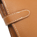 エルメス HERMES ケリーウォレット ロング ゴールド ヴォーエプソン 長財布 シルバー金具 茶