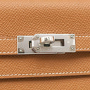 エルメス HERMES ケリーウォレット ロング ゴールド ヴォーエプソン 長財布 シルバー金具 茶