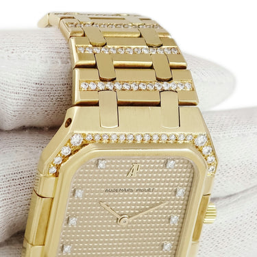 腕時計 オーデマピゲ AUDEMARS PIGUET ロイヤルオーク 6014BA クオーツ メンズ メーカー電池交換済 純正ダイヤ K18YG無垢 ヴィンテージ 希少