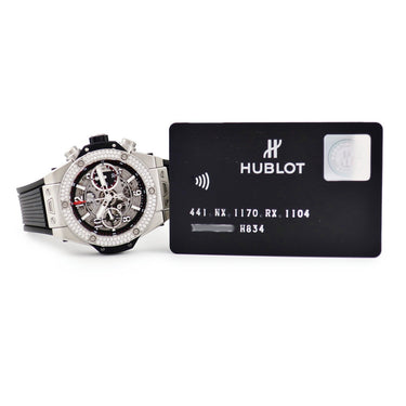 腕時計 ウブロ HUBLOT ビッグバン ウニコ チタニウム 441.NX.1170.RX.1104 自動巻き メンズ 純正ダイヤ マットブラックスケルトン