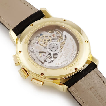 腕時計 ゼニス ZENITH クロノマスター トリプルカレンダー ムーンフェイズ 14/30.0240.410 自動巻き メンズ OH済 K18YG無垢 ローマ