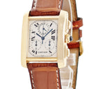 腕時計 カルティエ Cartier タンク フランセーズ XL クロノ リフレックス W5000556 クオーツ メンズ OH済 K18YG 永久カレンダー