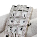腕時計 ハリーウィンストン Harry Winston アヴェニュー AVEQHM00WW007 クオーツ メンズ K18WG 純正ダイヤ ホワイト スクエア グリッド