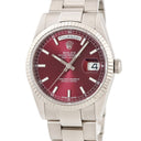 腕時計 ロレックス ROLEX デイデイト 36 チェリー 118239 自動巻き メンズ メーカーOH済 Z番 K18WG無垢 赤 オイスターブレス