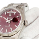 腕時計 ロレックス ROLEX デイデイト 36 チェリー 118239 自動巻き メンズ メーカーOH済 Z番 K18WG無垢 赤 オイスターブレス
