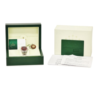 腕時計 ロレックス ROLEX デイデイト 36 チェリー 118239 自動巻き メンズ メーカーOH済 Z番 K18WG無垢 赤 オイスターブレス