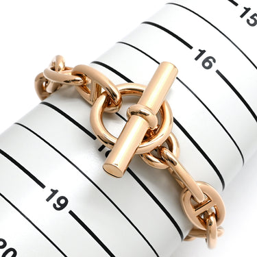 エルメス HERMES シェーヌダンクル GM ローズゴールド K18PG ブレスレット ピンクゴールド 13コマ スターリングシルバー AU750