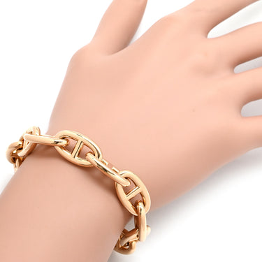 エルメス HERMES シェーヌダンクル GM ローズゴールド K18PG ブレスレット ピンクゴールド 13コマ スターリングシルバー AU750