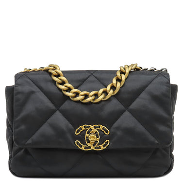 シャネル CHANEL シャネル 19 チェーンショルダー AS1160 ブラック ラムスキン ショルダーバッグ ゴールド金具 黒 ココマーク