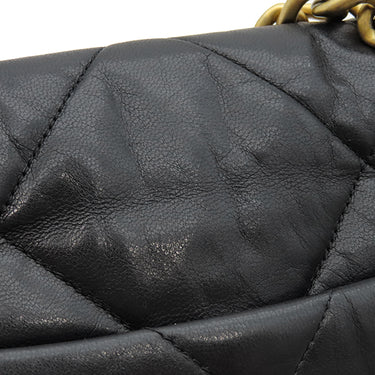 シャネル CHANEL シャネル 19 チェーンショルダー AS1160 ブラック ラムスキン ショルダーバッグ ゴールド金具 黒 ココマーク