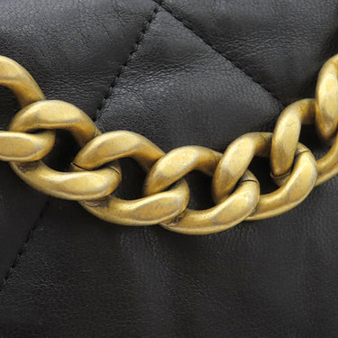 シャネル CHANEL シャネル 19 チェーンショルダー AS1160 ブラック ラムスキン ショルダーバッグ ゴールド金具 黒 ココマーク