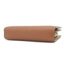 ロエベ LOEWE コンパクト ジップ ウォレット C500Z41X04 タン×オークル レザー 二つ折り財布 シルバー金具 茶 黄色 バイカラー アナグラム