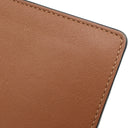 ロエベ LOEWE コンパクト ジップ ウォレット C500Z41X04 タン×オークル レザー 二つ折り財布 シルバー金具 茶 黄色 バイカラー アナグラム