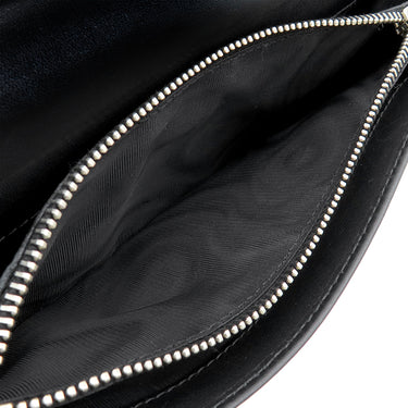 プラダ PRADA イブニング ベア 1M0201 ブラック ナイロン ビジュー 長財布 シルバー金具 ビジュー クマ 黒