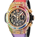 腕時計 ウブロ HUBLOT ビッグバン ウニコ キングゴールド レインボー 411.OX.9910.LR.0999 自動巻き メンズ K18KG無垢 マルチカラー
