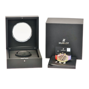 腕時計 ウブロ HUBLOT ビッグバン ウニコ キングゴールド レインボー 411.OX.9910.LR.0999 自動巻き メンズ K18KG無垢 マルチカラー