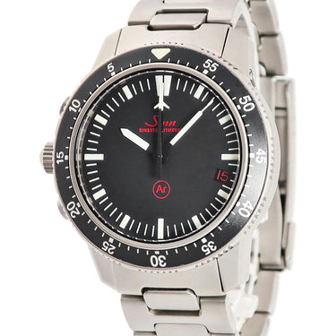 腕時計 ジン SINN クロノグラフ ミッションタイマー 503.EZM-1 自動巻き メンズ ブラック バー 9時位置リューズ 回転ベゼル デイト