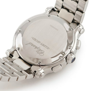 腕時計 ショパール CHOPARD ハッピースポーツ クロノグラフ 288499-3003 クオーツ メンズ レディース 純正ダイヤ ムービング 5P 5粒 ラウンド