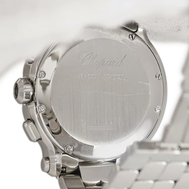 腕時計 ショパール CHOPARD ハッピースポーツ クロノグラフ 288499-3003 クオーツ メンズ レディース 純正ダイヤ ムービング 5P 5粒 ラウンド