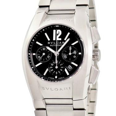 腕時計 ブルガリ BVLGARI エルゴン クロノグラフ EG35SCH 自動巻き メンズ ブラック エルゴノミクス 曲線型ケース デイト