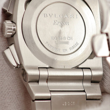 腕時計 ブルガリ BVLGARI エルゴン クロノグラフ EG35SCH 自動巻き メンズ ブラック エルゴノミクス 曲線型ケース デイト