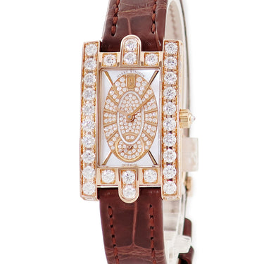 腕時計 ハリーウィンストン Harry Winston アヴェニュー クラシック エリプティック AVEQHM21RR112 クオーツ レディース K18RG 純正ダイヤ