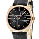 腕時計 ショーメ CHAUMET ダンディ パワーリザーブインジケーター W11884-25B 手巻き メンズ K18PG無垢 ブラック デイト 限定