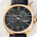 腕時計 ショーメ CHAUMET ダンディ パワーリザーブインジケーター W11884-25B 手巻き メンズ K18PG無垢 ブラック デイト 限定