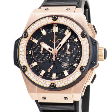 腕時計 ウブロ HUBLOT キングパワー パワーリザーブ キングゴールド ダイヤモンド 709.OX.1780.RX.1104 自動巻き メンズ K18KG×Ti