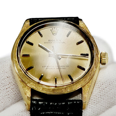 腕時計 ロレックス ROLEX オイスターパーペチュアル 1022 自動巻き メンズ 13番台 K18YG無垢 ヴィンテージ フィレンツェ仕上げ