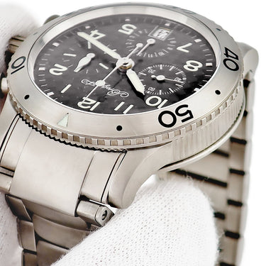 腕時計 ブレゲ BREGUET タイプXX トランスアトランティック チタニウム 3820TI/K2/TW9 自動巻き メンズ ブラック デイト 回転ベゼル