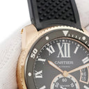 腕時計 カルティエ Cartier カリブル ドゥ カルティエ ダイバー W7100052 自動巻き メンズ K18PG無垢 ブラック 逆回転防止ベゼル