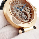 腕時計 カルティエ Cartier パシャ ドゥ カルティエ 41mm トゥールビヨン スケルトン WHPA0006 手巻き メンズ K18PG無垢 青針