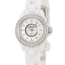 腕時計 シャネル CHANEL J12 29mm H2572 クオーツ レディース 白 ホワイト 純正ダイヤ シェル アラビア