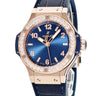 腕時計 ウブロ HUBLOT ビッグバン ゴールド ブルー ダイヤモンド 361.PX.7180.LR.1204 クオーツ メンズ レディース K18RG無垢