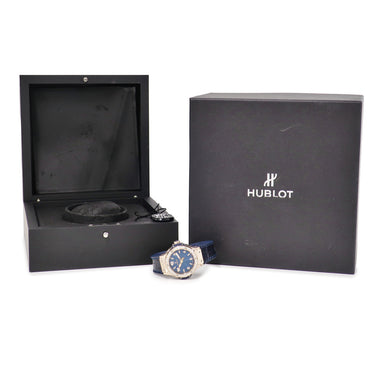 腕時計 ウブロ HUBLOT ビッグバン ゴールド ブルー ダイヤモンド 361.PX.7180.LR.1204 クオーツ メンズ レディース K18RG無垢