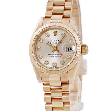 腕時計 ロレックス ROLEX デイトジャスト 26 179175G K番 自動巻き レディース K番 K18エバーローズゴールド無垢 純正ダイヤ