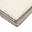 エルメス HERMES ベアンスフレ ベトン アリゲーター 長財布 ゴールド金具 オフホワイト 二つ折り財布 マット