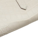 エルメス HERMES ベアンスフレ ベトン アリゲーター 長財布 ゴールド金具 オフホワイト 二つ折り財布 マット