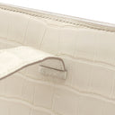 エルメス HERMES ベアンスフレ ベトン アリゲーター 長財布 ゴールド金具 オフホワイト 二つ折り財布 マット