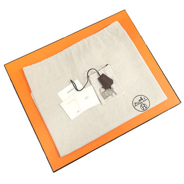 エルメス HERMES オータクロア40 エベンヌ×エコルセ×ブラック トゴ フェルト ハンドバッグ シルバー金具 新品 未使用 茶